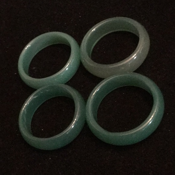 Genuine Jade Band Style Ring - Picture 3 of 7